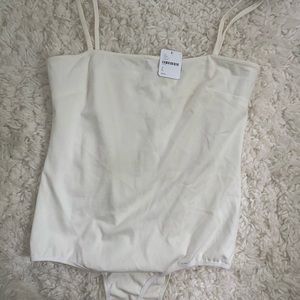Free People White Bodysuit